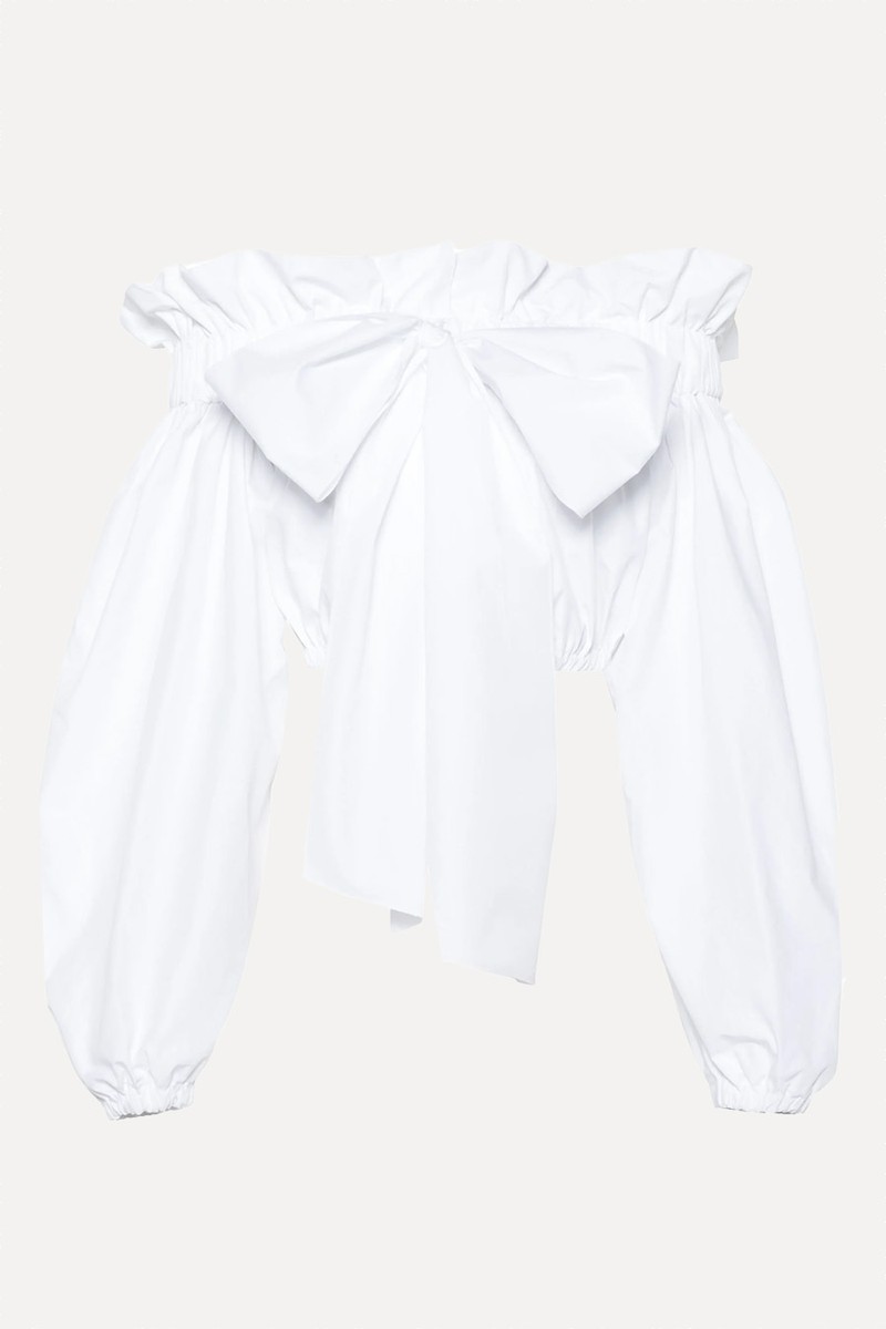 Bow-Detail Cotton Crop Top from Patou