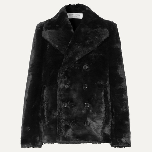 Faux Fur Peacoat from Saint Laurent