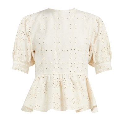 Cherie Broderie-Anglaise Linen Top from SIR