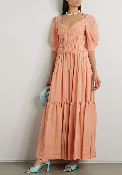 Wilder Tiered Cotton-Blend Gauze Maxi Dress from Jonathan Simkhai