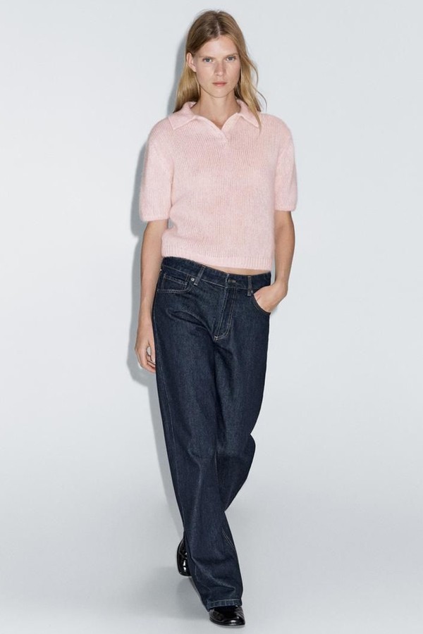 Alpaca Blend Knit Polo Jumper 