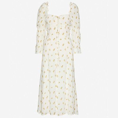 Roberta Floral Crepe Midi Dress from Reformation