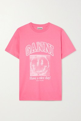 + NET SUSTAIN Printed Organic Cotton-Jersey T-Shirt from GANNI