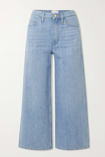 Le Italien Cropped High-Rise Wide-Leg Jeans from Frame