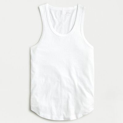 Longline Layering Tank In Textured Slub Cotton from J.Crew