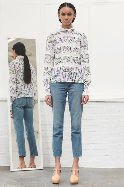 Susannah Lavender Print Blouse