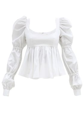 Roero Puff-Sleeved Cotton-Blend Top from Brock Collection