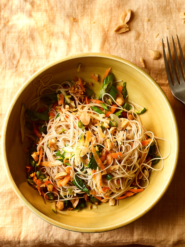 Noodle Salad With Garlic Peanut Dressing 