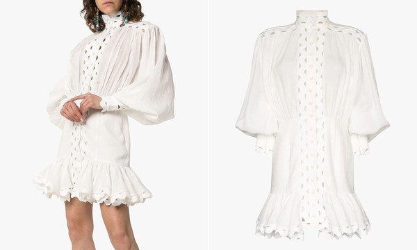 Ninety-Six Wave-Trim Mini Dress from Zimmerman