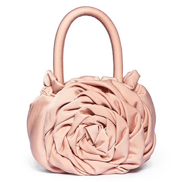 Rose Leather Top Handle Bag from Staud