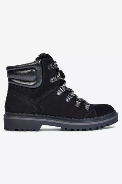 Black 'Monnie' Lace Up Hiker Boots