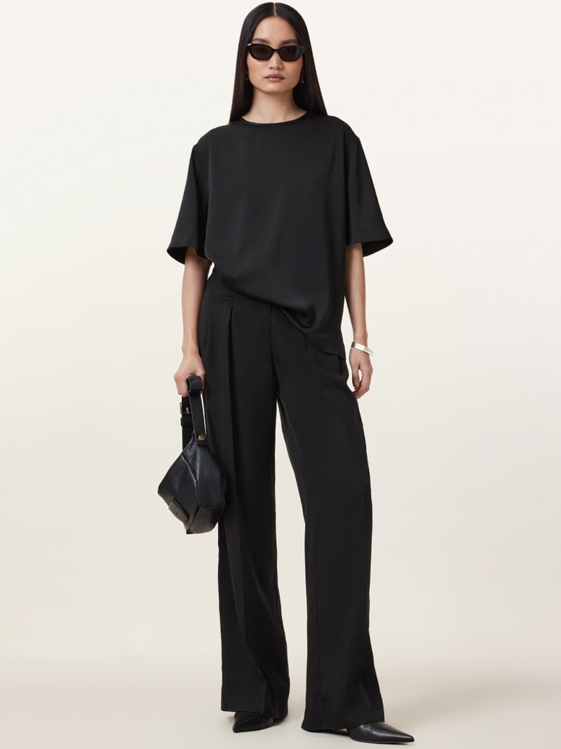 Zenni Mid Rise Wide Leg Trousers