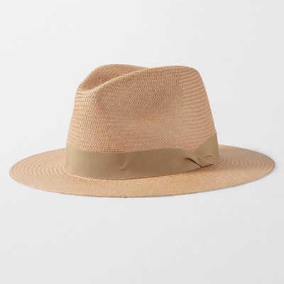 Grosgrain-Trimmed Straw Panama Hat from Rag & Bone