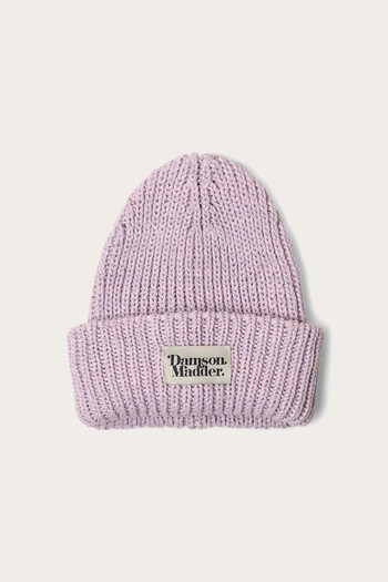 Beanie In Mixed Lilac Yarn 