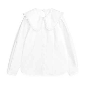 Embroidered Poplin Blouse from Arket