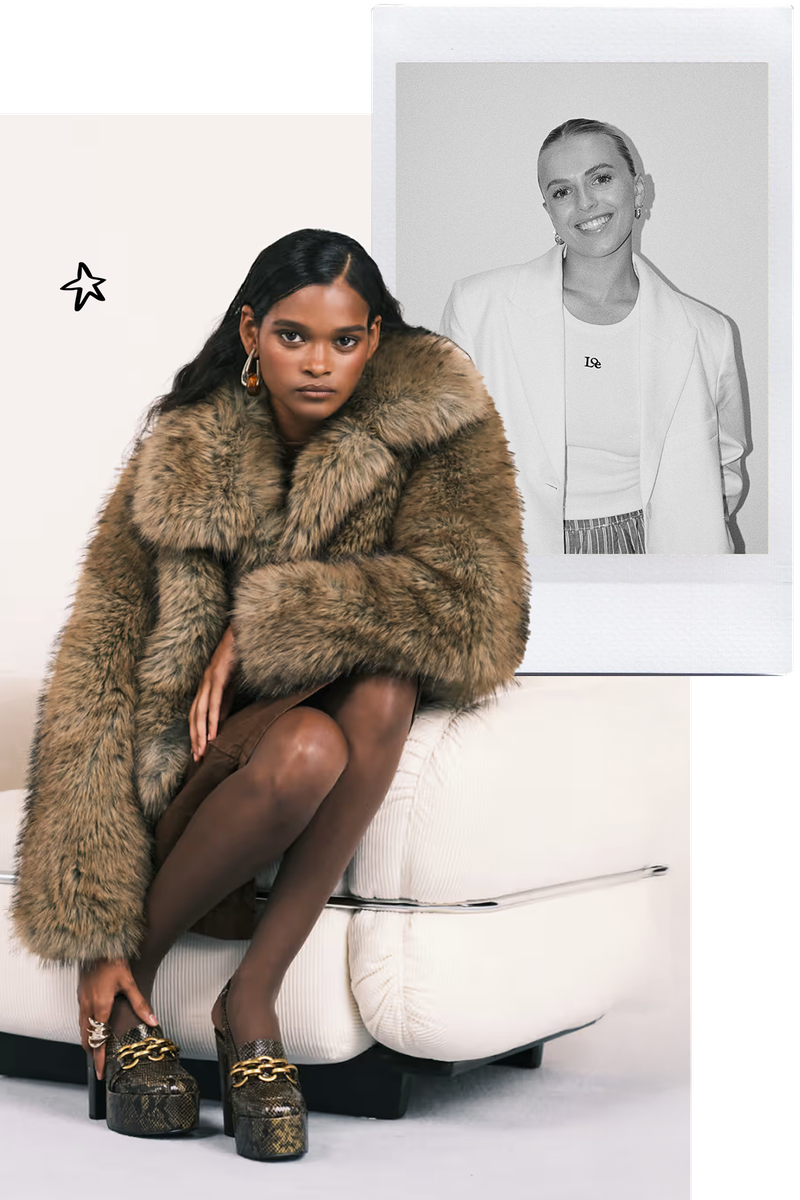 Capsule Faux Fur Coat With Exaggerated Collar from Mango 