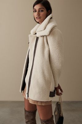 Isabelle Shearling Coat from Reiss