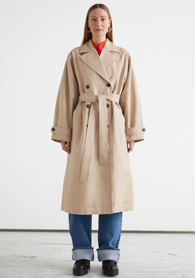 Relaxed Belted Cotton Trench Coat from & Other Stories