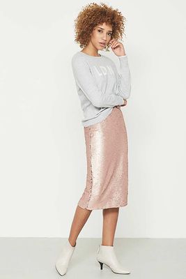 Blossom Sequin Midi Skirt
