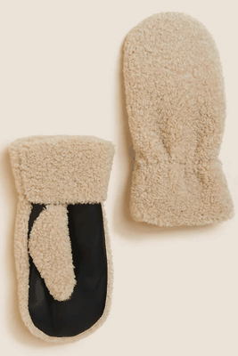 Faux Sheepskin Mittens from M&S Collection