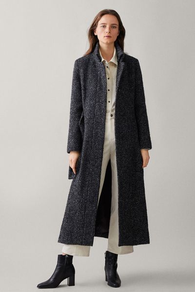 Boucle Belted Coat from Massimo Dutti