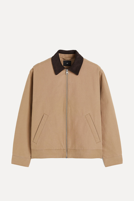 Loose Fit Jacket With Corduroy Collar from H&M