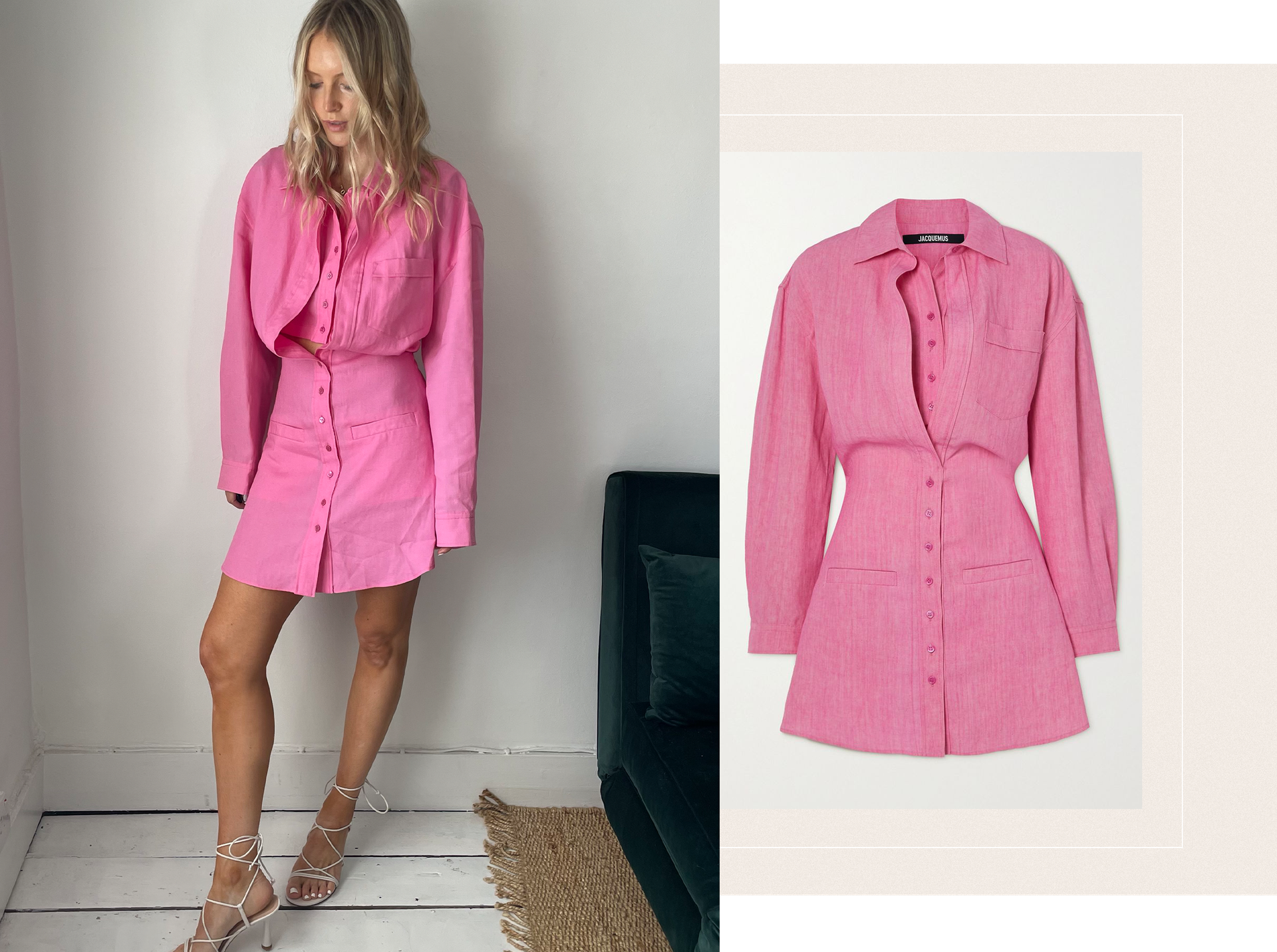 Baunhilha Layered Linen Mini Shirt Dress, £555 | Jacquemus