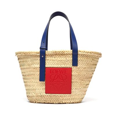 Medium Woven Basket Bag