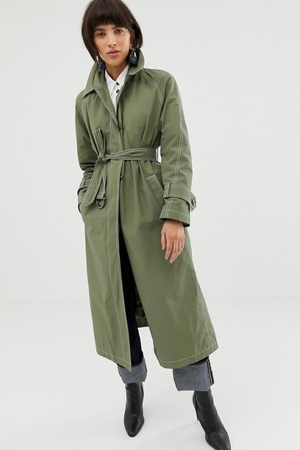 Mac With Contrast Stitching from ASOS