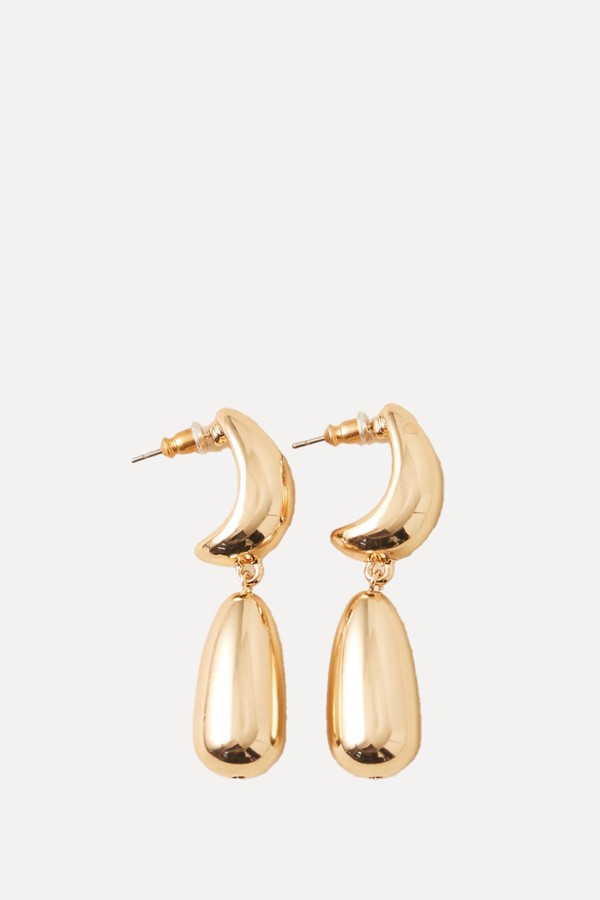 Drop Stud Earrings With Sculptural Teardrop Design from ASOS DESIGN