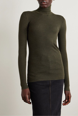 Ribbed Wool Turtleneck Sweater from Wardrobe.NYC