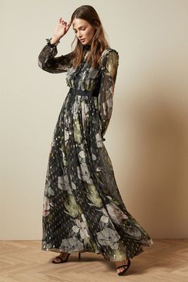 Opal Printed Long Sleeved Maxi Dress
