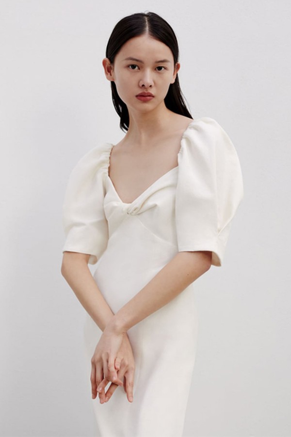 Rustic Dress With Knot Detail from Zara