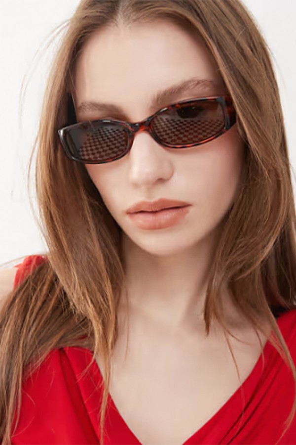 Slim Square Wrap Sunglasses from Reclaimed Vintage