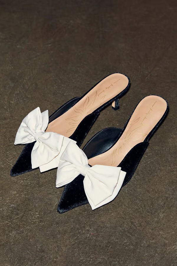 Velvet Bow Mules from Never Fully Dressed