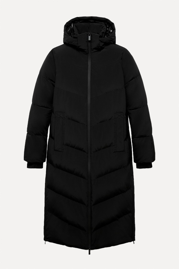 Long Water-Repellent & Windproof Hooded Down Jacket from Zara