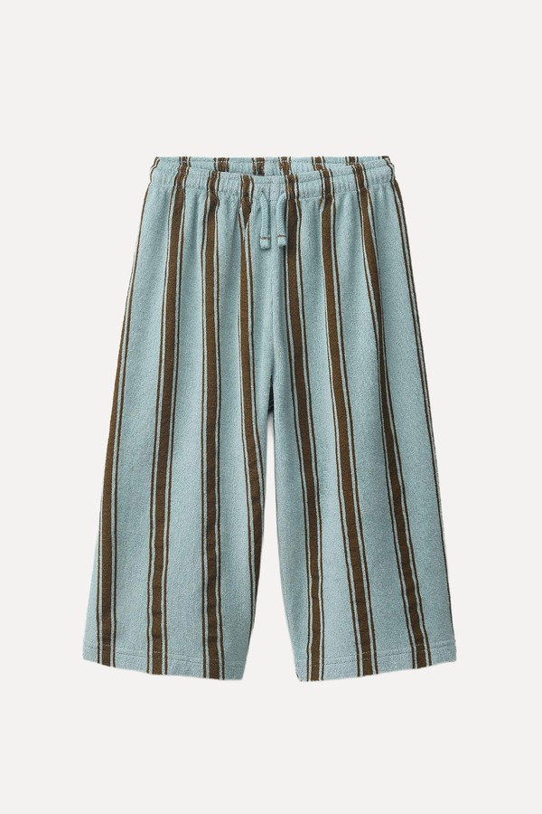 Relaxed Fit Towelling Striped Trousers from zara
