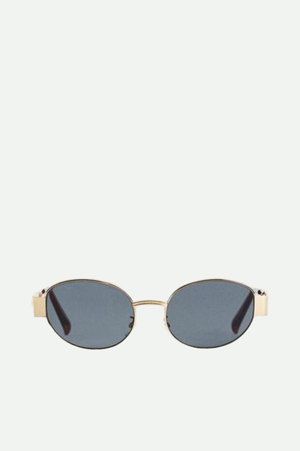 Oval Metallic Sunglasses from Bershka