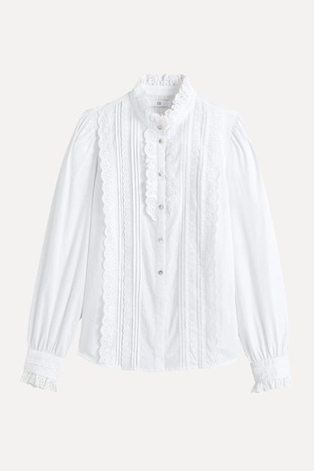 Eugénie Cotton Ruffle Blouse from La Redoute