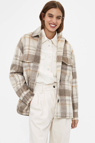 Checked Overshirt from Bershka