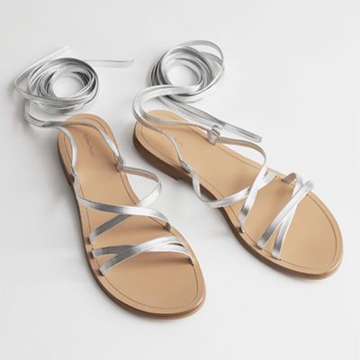 Criss Cross Leather Lace Up Sandals from & Other Stories