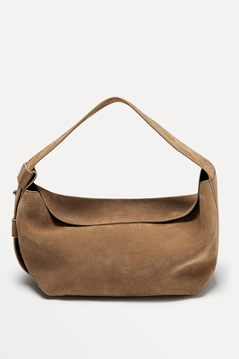Split Suede Leather Shoulder Bag