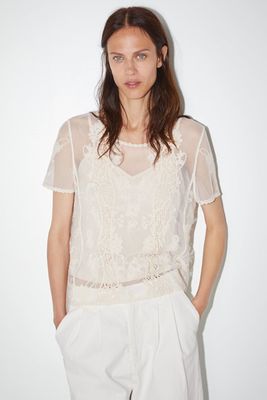 Embroidered Top from Zara