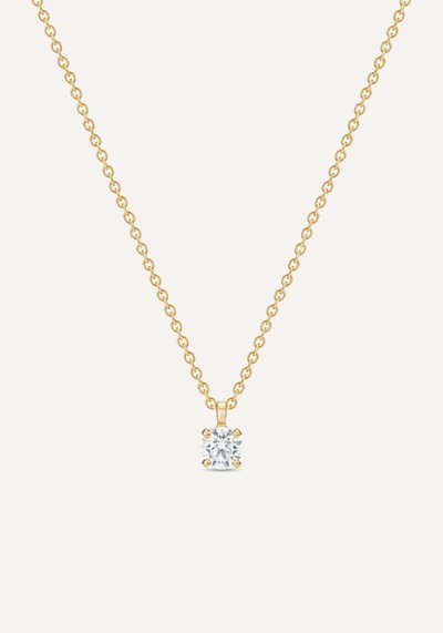 Classic Round Brilliant Diamond Pendant