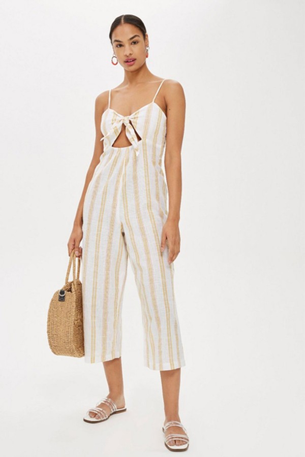 Stripe Jacquard Jumpsuit