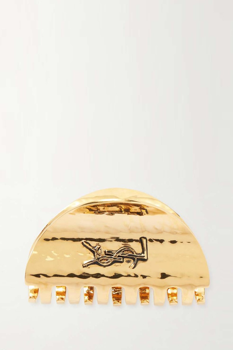 Cassandre Gold-Tone Hair Clip from Saint Laurent