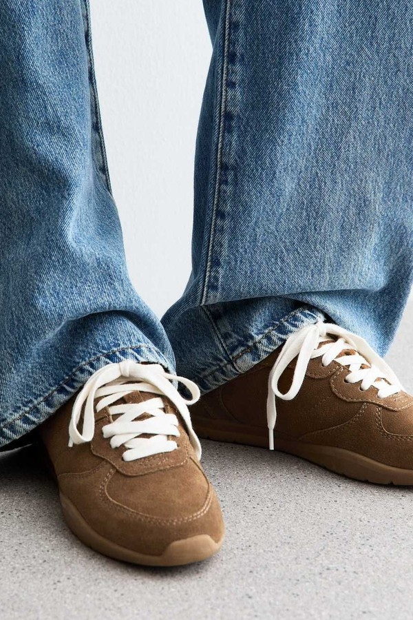 Suede Lace Up Trainers