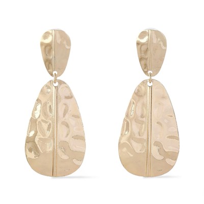 Hammered Gold-Tone Earrings from Kenneth Jay Lane