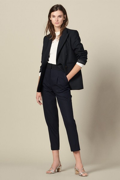 Straight-Leg Trousers With Cummerbund from Sandro