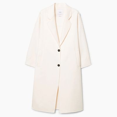 Unstructured Wool-Blend Coat from Mango